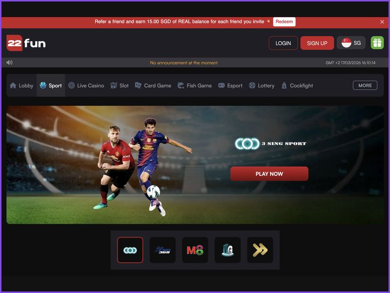 Formas de pagamento e recarga de conta no casino 22FUN