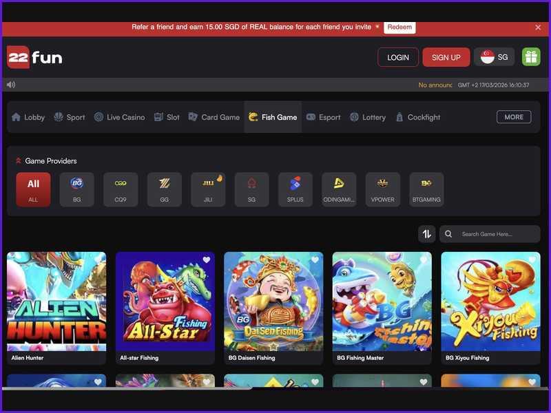 Condições de ativação e utilização dos bónus no 22FUN