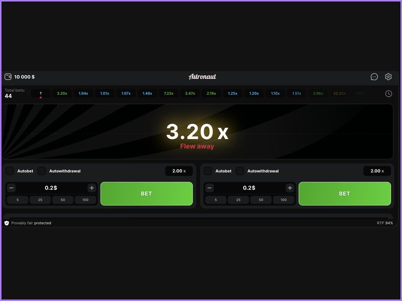 Space rocket and flight animation in the game Astronaut