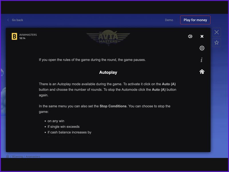 Automatic Game Mode and Autopilot Settings in AviaMasters
