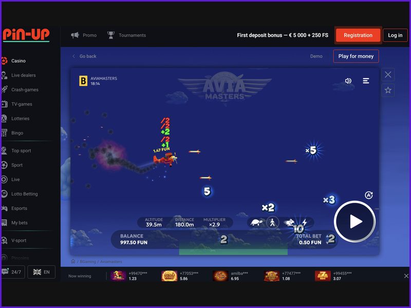 Payout Percentage and Odds at AviaMasters