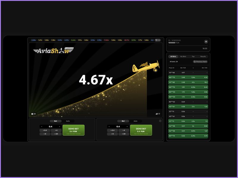 Random Number Generator and Result Protection in Aviashow