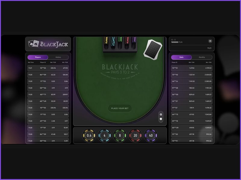 Blackjack on smartphones and tablets