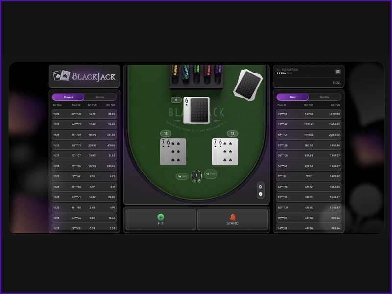 The Random Number Generator and the Reliability of BlackJack Results