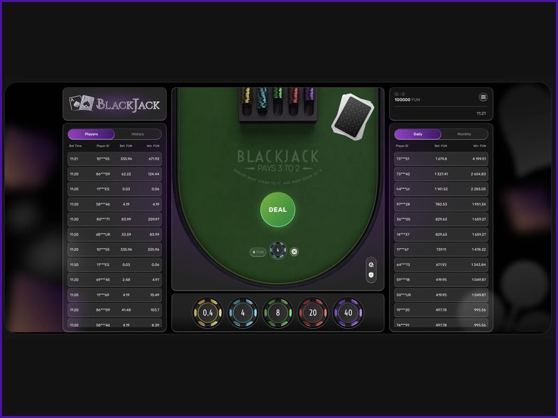 In-game tutorials and tips for Blackjack