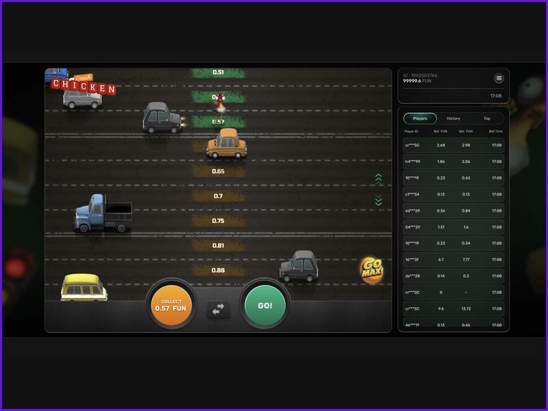 How the game mechanics and the path work in Chicken Crash