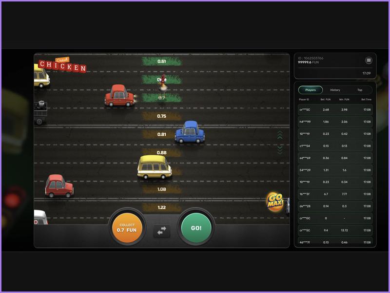 The difference between selecting a lane and pressing the Go button in Chicken Crash