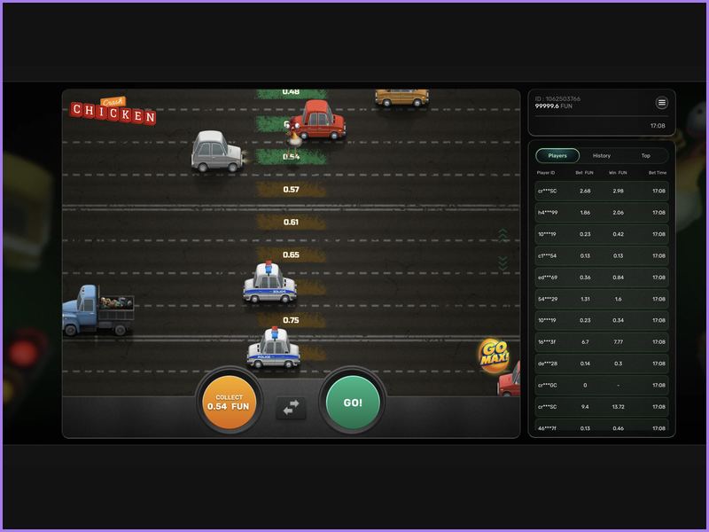Chicken Crash Payout Table