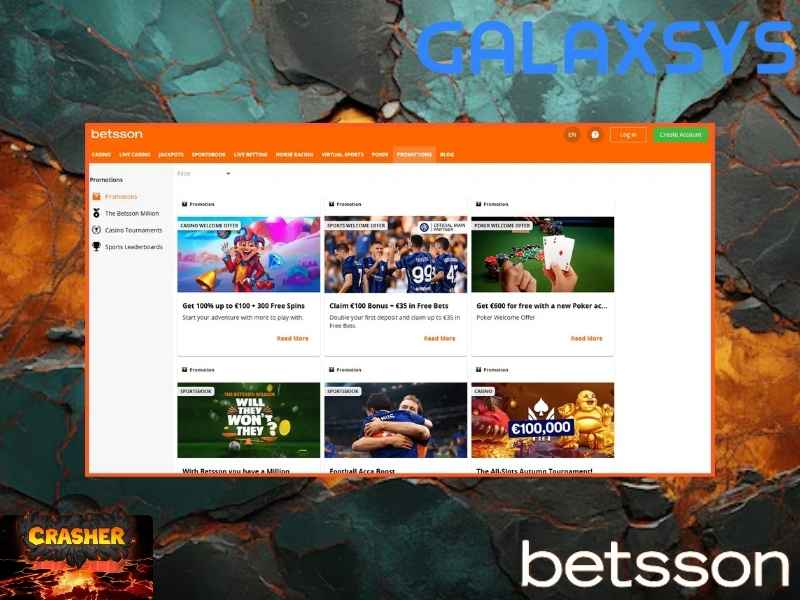 Bonos y promociones para jugadores Crasher en Betsson