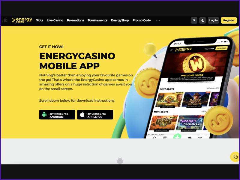L'interface et la bibliothèque de jeux du casino en ligne EnergyCasino