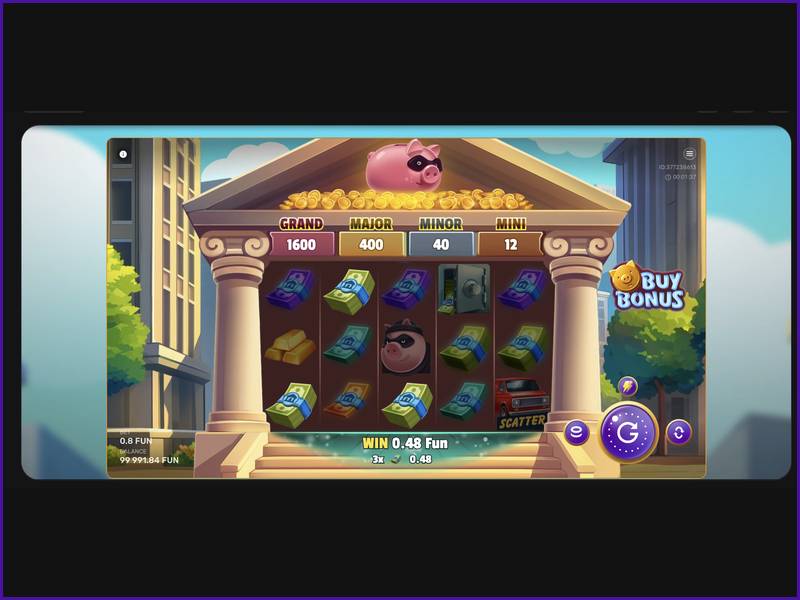 The Hold and Win mechanic and the safe-cracking feature in Gangsta Piggy