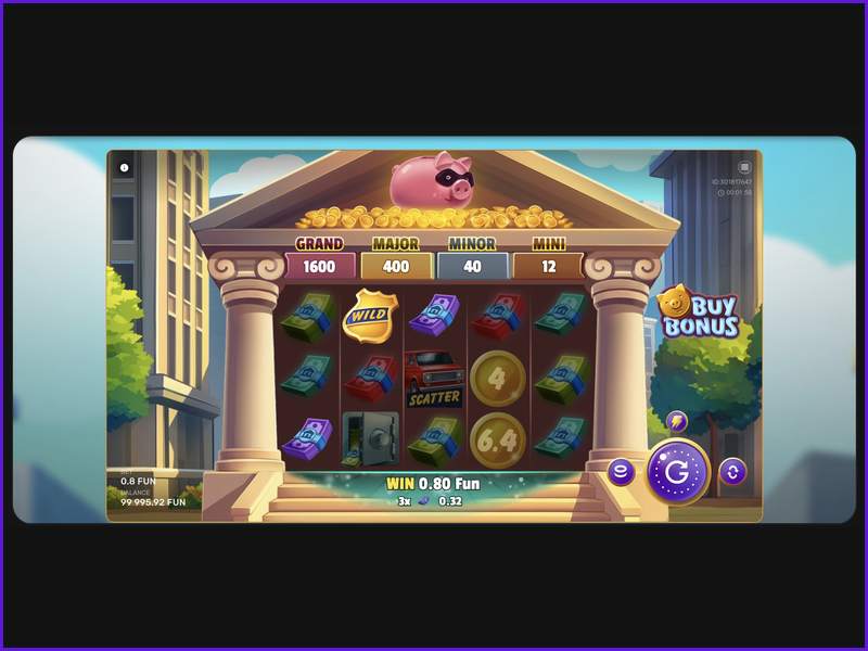 The heist and animation vibe in the Gangsta Piggy slot