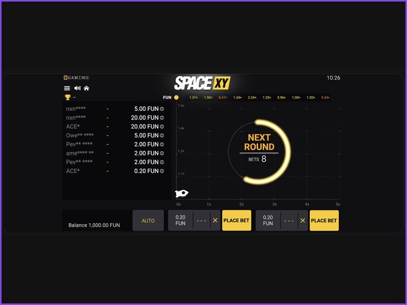 How and when to place bets in the Space XY game