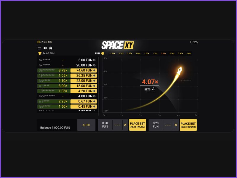 Play Space XY on your smartphone or tablet without installing it