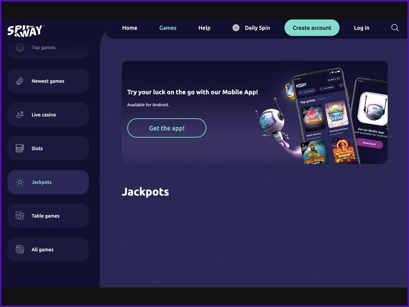 Registo passo a passo de uma conta no casino SpinAway