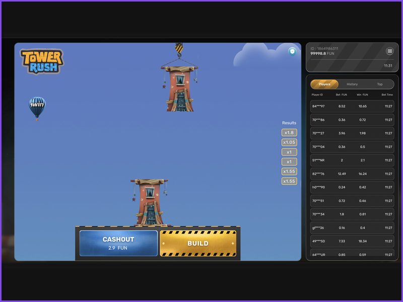 Return to Player (RTP) and the profitability of Tower Rush