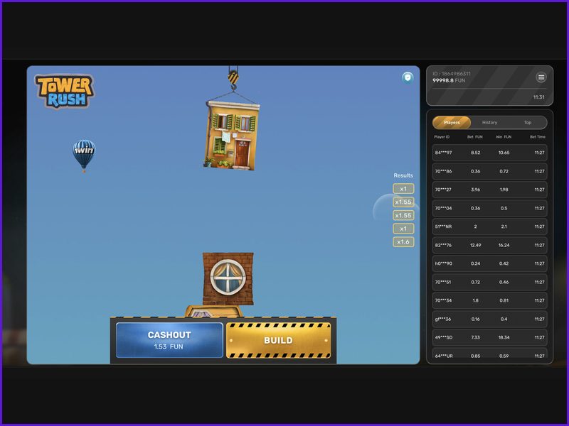 Construction animation and gameplay in Tower Rush